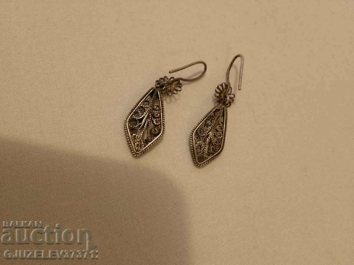 Vintage antique silver filigree earrings - 7 Vintage antique silver filigree earrings - 7