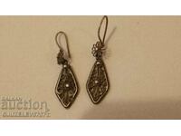 Vintage antique silver filigree earrings