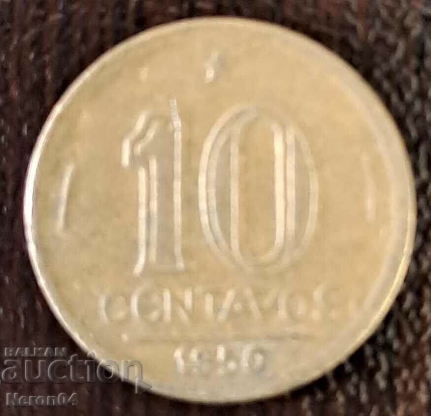 10 centavos 1950, Brazil