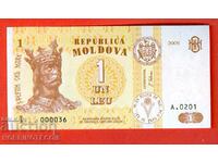 МОЛДОВА MOLDOVA 1 Леу емисия issue 2006 - 000036 НОВА UNC