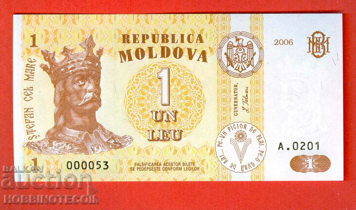 MOLDOVA MOLDOVA 1 Leu issue issue 2006 - 000053 NEW UNC