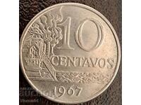 10 centavos 1967, Brazil