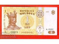 MOLDOVA MOLDOVA 1 Leu issue issue 2006 - 000073 NEW UNC