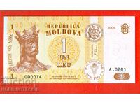 MOLDOVA MOLDOVA 1 Leu issue issue 2006 - 000074 NEW UNC