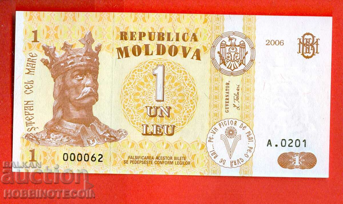 MOLDOVA MOLDOVA 1 Leu issue issue 2006 - 000062 NEW UNC MOLDOVA MOLDOVA 1 Leu issue issue 2006 - 000062 NEW UNC