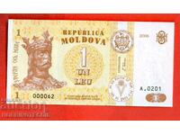 MOLDOVA MOLDOVA 1 Leu έκδοση 2006 - 000062 NEW UNC