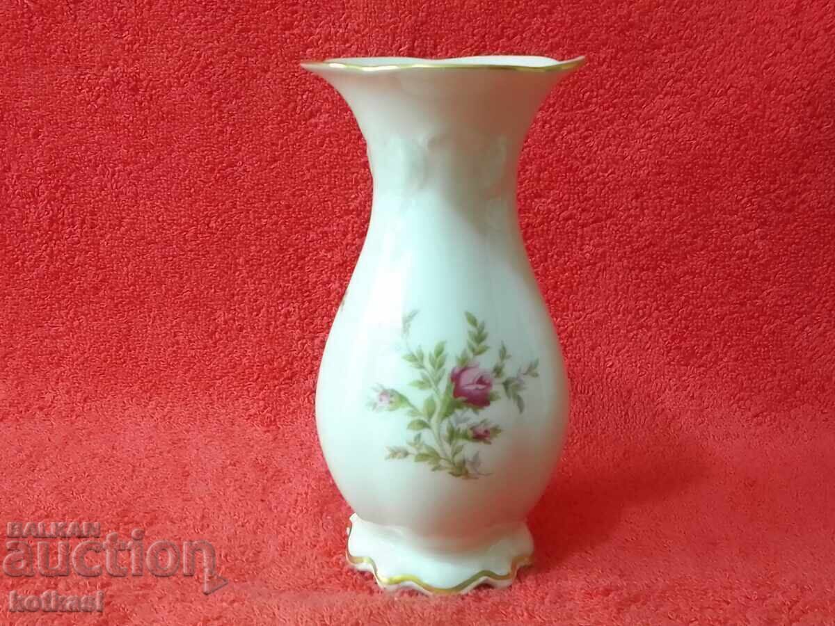 Аукцион Стара порцеланова Ваза Rosenthal позлата Релефна повърхност Аукцион Стара порцеланова Ваза Rosenthal позлата Релефна повърхност