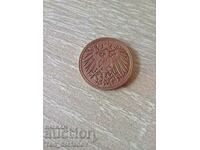 1 Pfennig 1891 E Germany very rare VF+