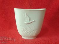 Old Rosenthal Porcelain Vase Embossed Ornaments