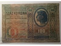 100 крони / kronen Австрия 1912 Без надпечатка! RARE
