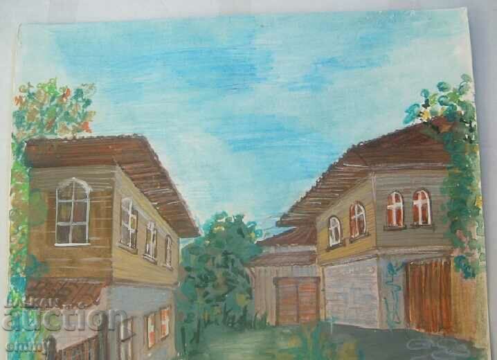 Old watercolor drawing - old houses with price 35.00 BGN | € 17.90 Old watercolor drawing - old houses with price 35.00 BGN | € 17.90