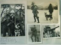 Old photo/card "The four tankers and the dog" - 4 pcs.
