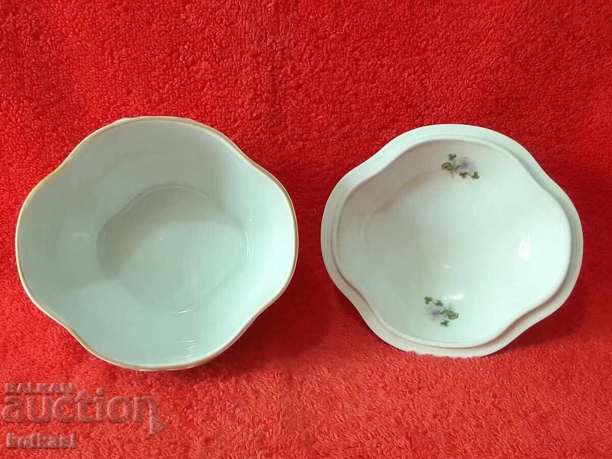 Auction Old porcelain jewelry box Gold plated Lindner Handmade Auction Old porcelain jewelry box Gold plated Lindner Handmade