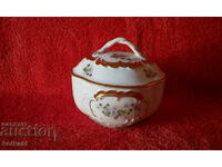 Old porcelain bowl bonbonniera Gilding Lindner Handmade