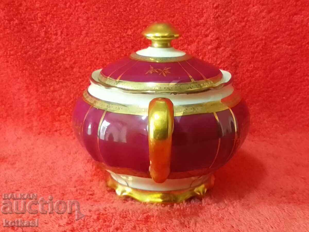 Old Porcelain Bowl Sugar Bowl Hutschenreuther gilt with price 125.50 BGN | € 64.17