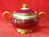 Old Porcelain Bowl Sugar Bowl Hutschenreuther gilt