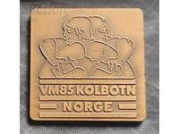 Norway. Bronze sports plaque - VM85 KOLBOTN NOR...