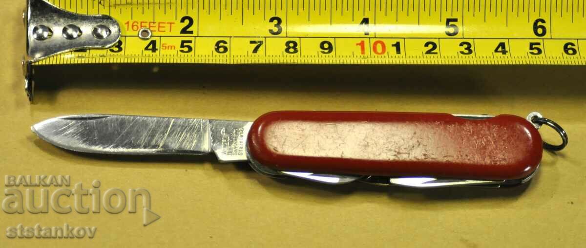 Auction  "WENGER" DELEMONT COMMANDER RED FOLDING SWISS ARMY KNIFE