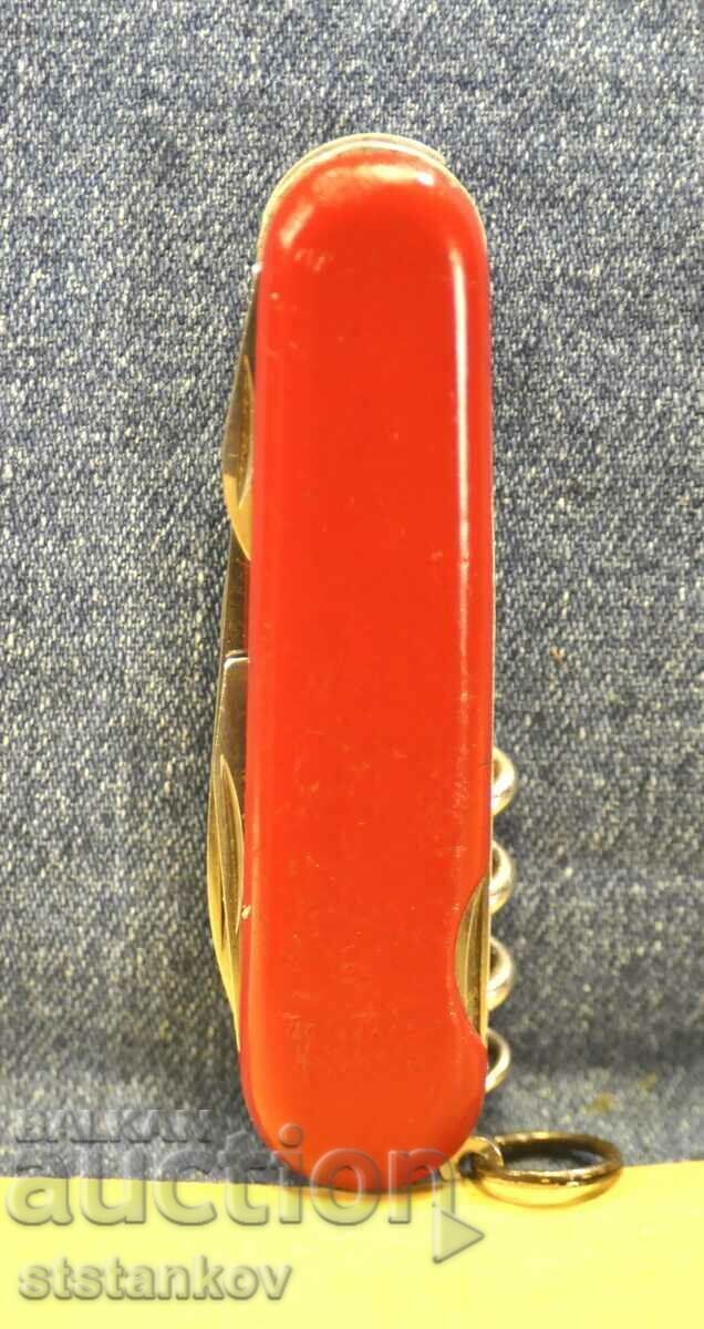 "WENGER" DELEMONT COMMANDER RED FOLDING SWISS ARMY KNIFE - 6 "WENGER" DELEMONT COMMANDER RED FOLDING SWISS ARMY KNIFE - 6