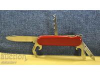 "WENGER" DELEMONT COMMANDER RED FOLDING SWISS ARMY KNIFE