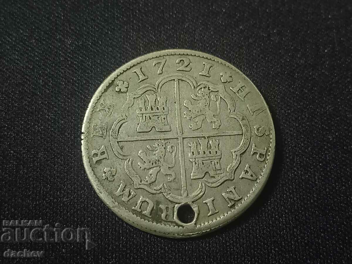 Rare Silver Reala Coin Spain Silver from Jewelry 1721 with price 50.00 BGN | € 25.56 Rare Silver Reala Coin Spain Silver from Jewelry 1721 with price 50.00 BGN | € 25.56