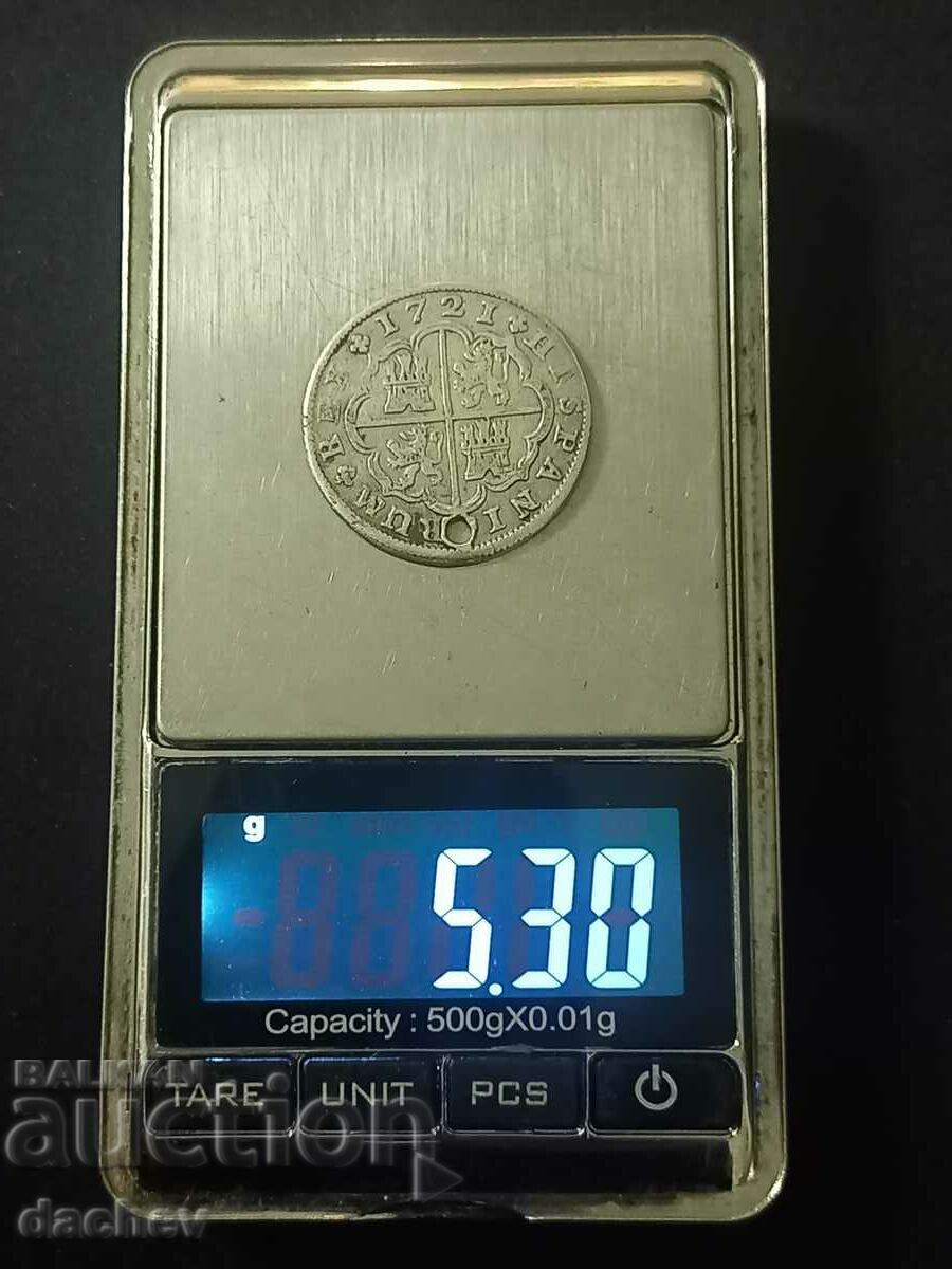 Delivery of Rare Silver Reala Coin Spain Silver from Jewelry 1721 Delivery of Rare Silver Reala Coin Spain Silver from Jewelry 1721
