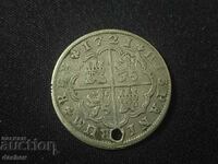 Рядка Сребърна Реала Монета Испания Сребро от накит 1721г.