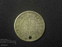 Monedă rară de argint Reala Spania Argint de la bijuterii 1721