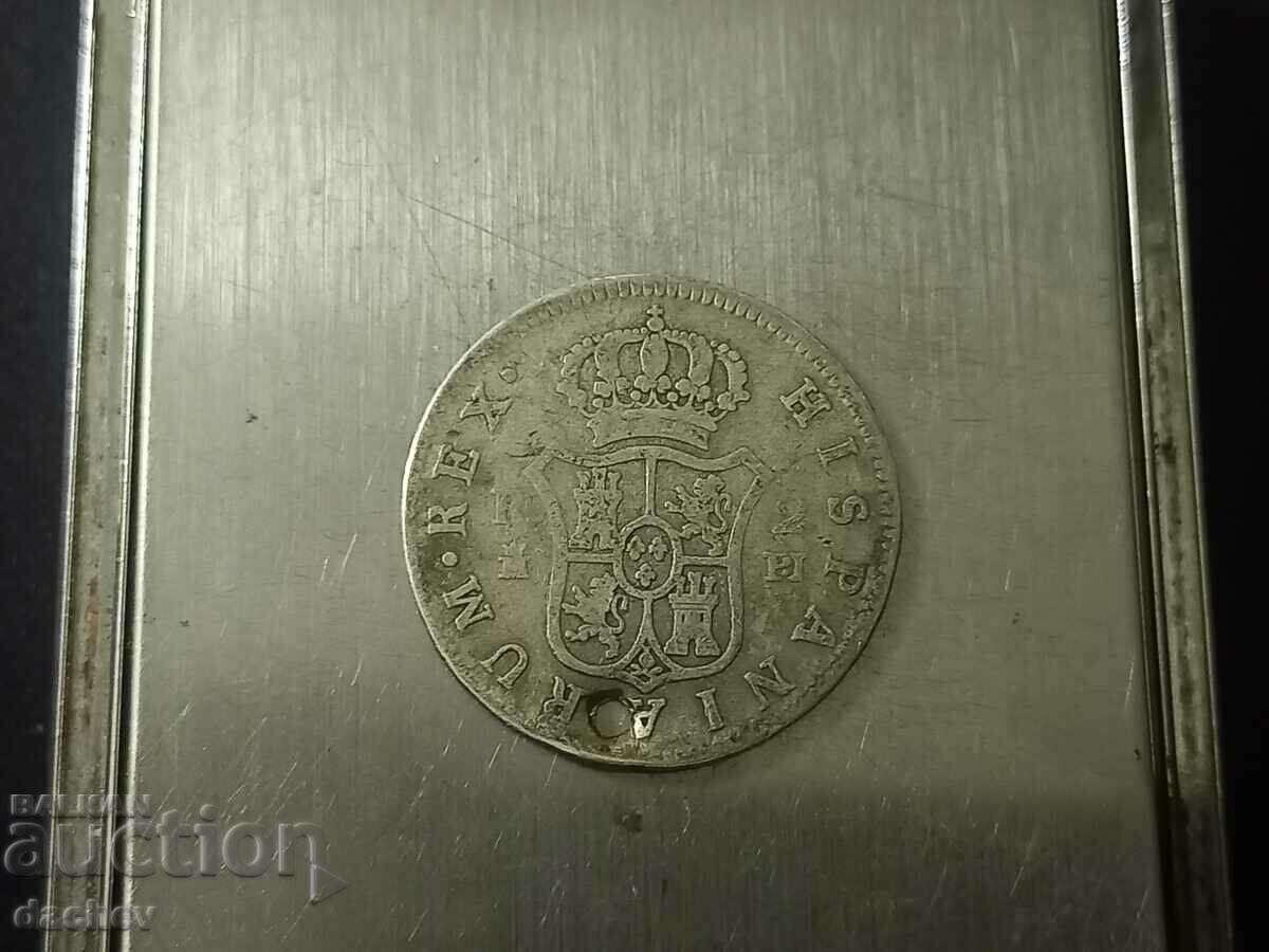 Auction Rare Old Silver Coin Spain Mexico Mexico 1782 Auction Rare Old Silver Coin Spain Mexico Mexico 1782