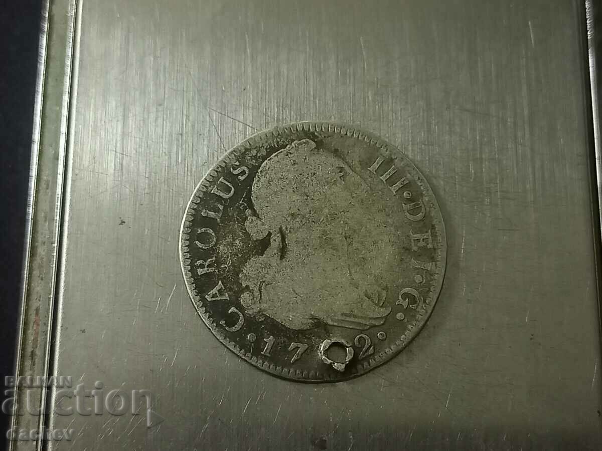 Rare Old Silver Coin Spain Mexico Mexico 1782 - 5 Rare Old Silver Coin Spain Mexico Mexico 1782 - 5