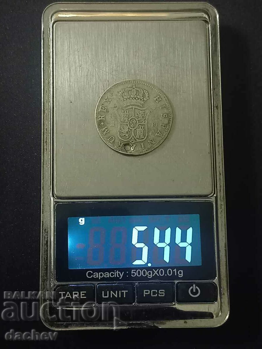 Rare Old Silver Coin Spain Mexico Mexico 1782 Rare Old Silver Coin Spain Mexico Mexico 1782