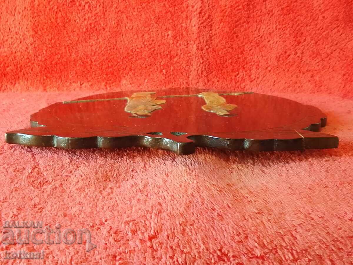 Wooden panel form Peach male female jade semi precious stones - 6