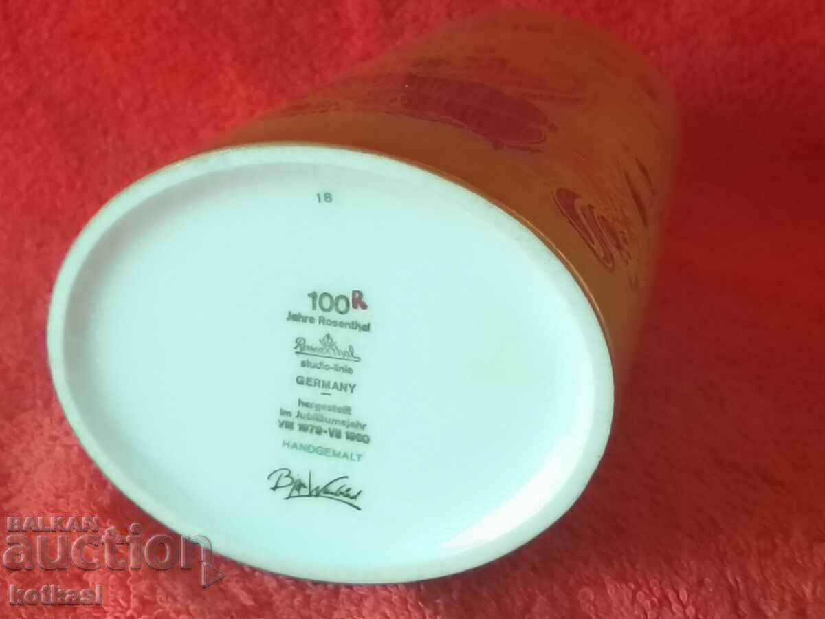 Old Rosenthal porcelain vase, handmade, signed, pos - 6 Old Rosenthal porcelain vase, handmade, signed, pos - 6