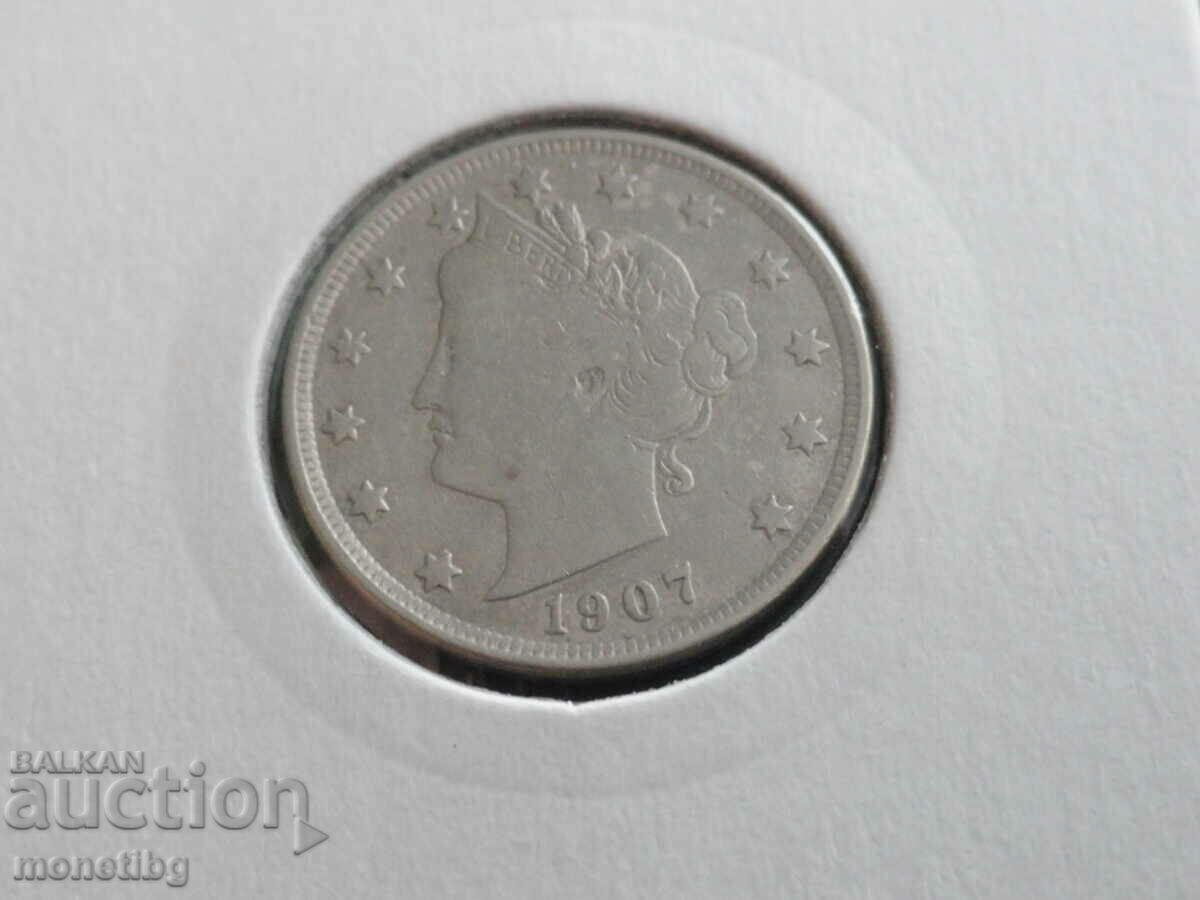 Auction USA 1907 - 5 cents Auction USA 1907 - 5 cents