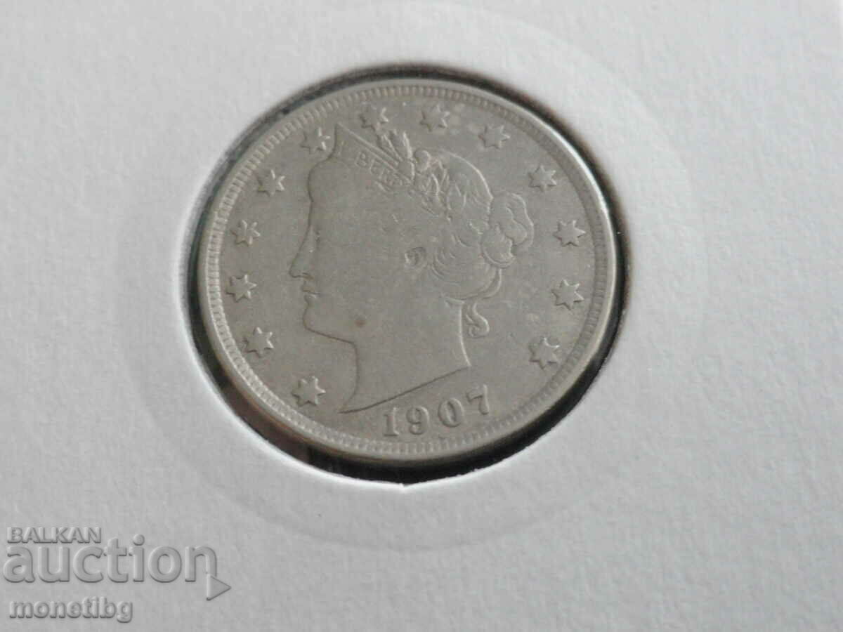 USA 1907 - 5 cents - 5 USA 1907 - 5 cents - 5