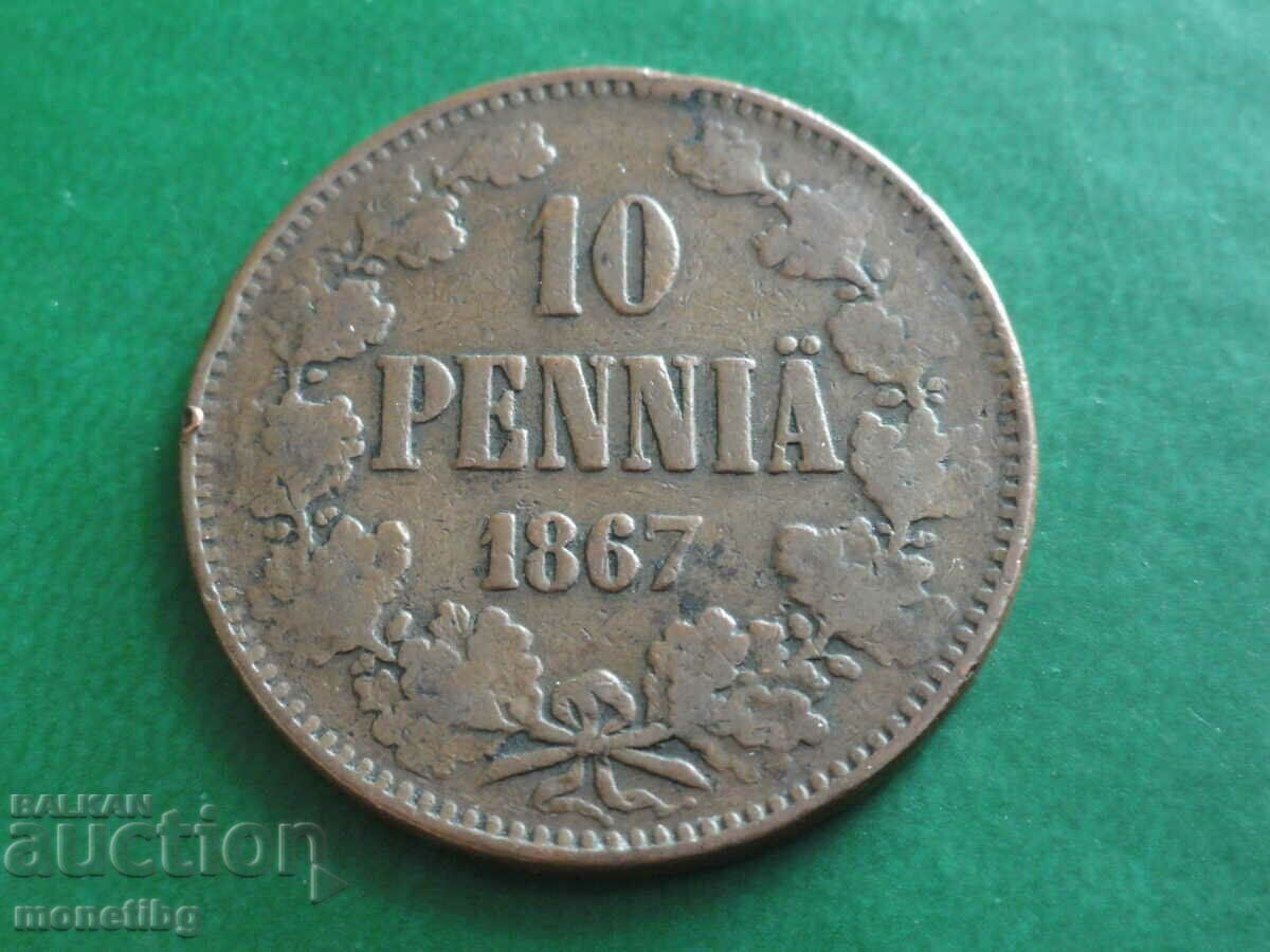 Russia (for Finland) 1867 - 10 pennies Russia (for Finland) 1867 - 10 pennies