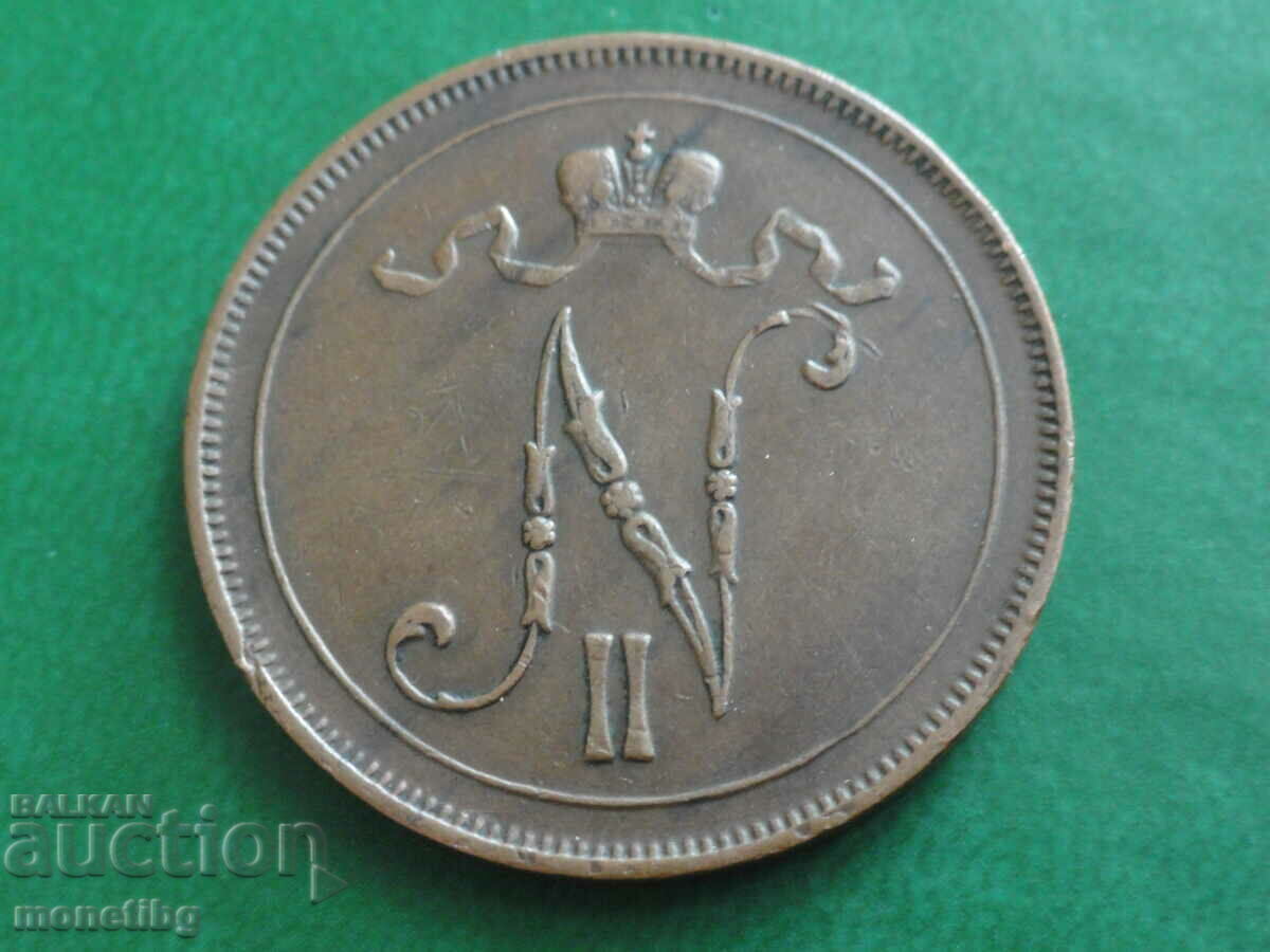 Russia (for Finland) 1910 - 10 pennies with price € 15.00 | 29.34 BGN