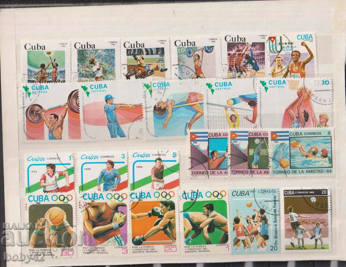 Αθλητισμός - Κούβα, 39 γραμματόσημα