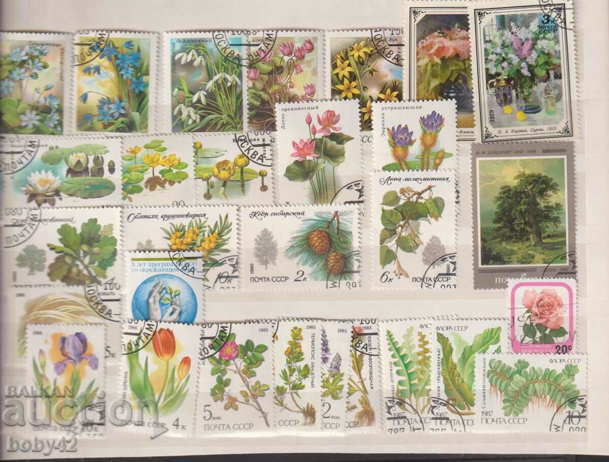 Flora - USSR, 50 postage stamps