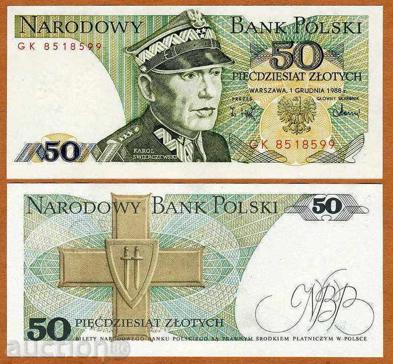 ZORBA AUCTIONS POLAND 50 ZONES 1988 UNC
