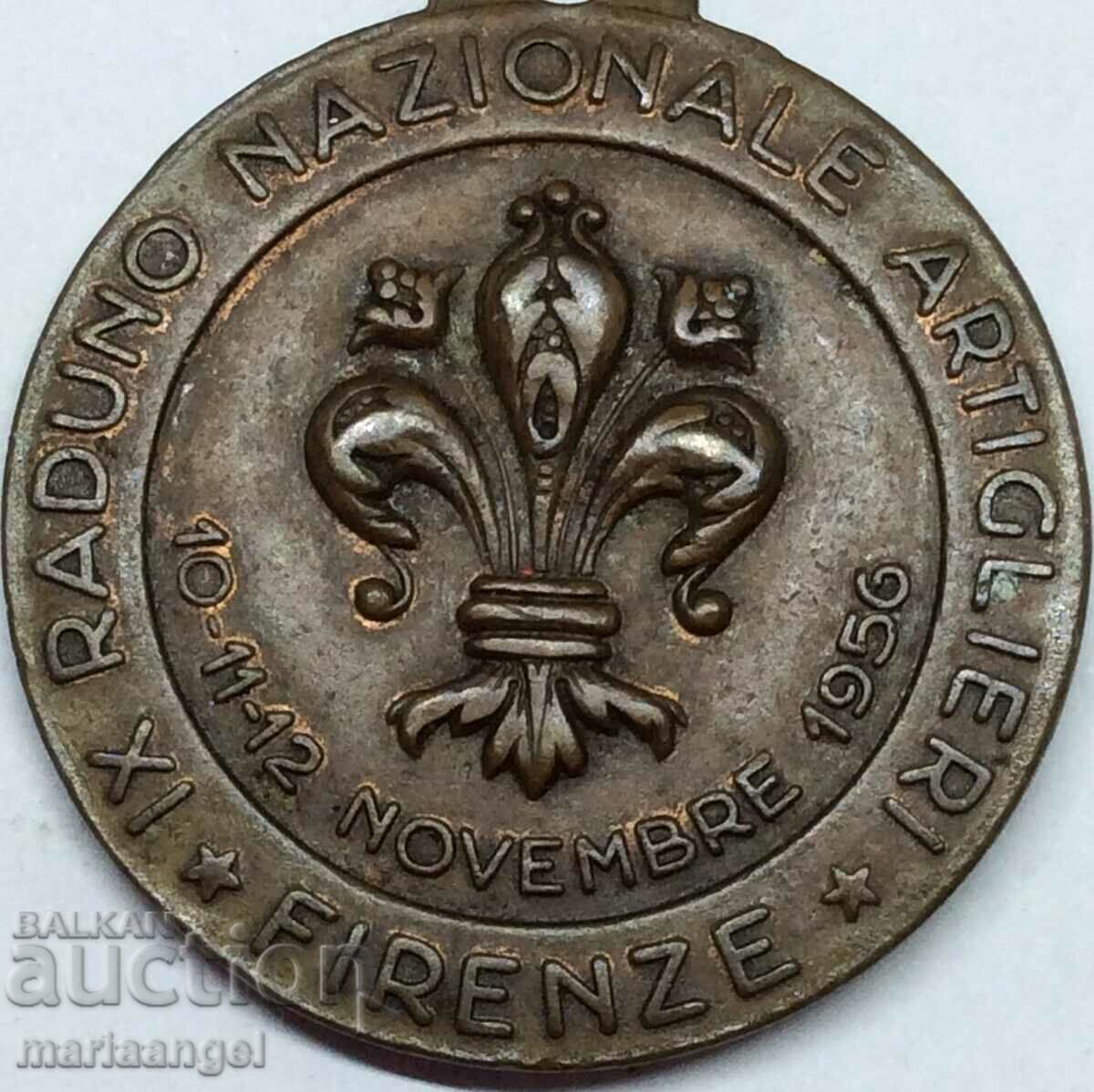 Italy 1956 "National Artillery Congress" medal 30mm