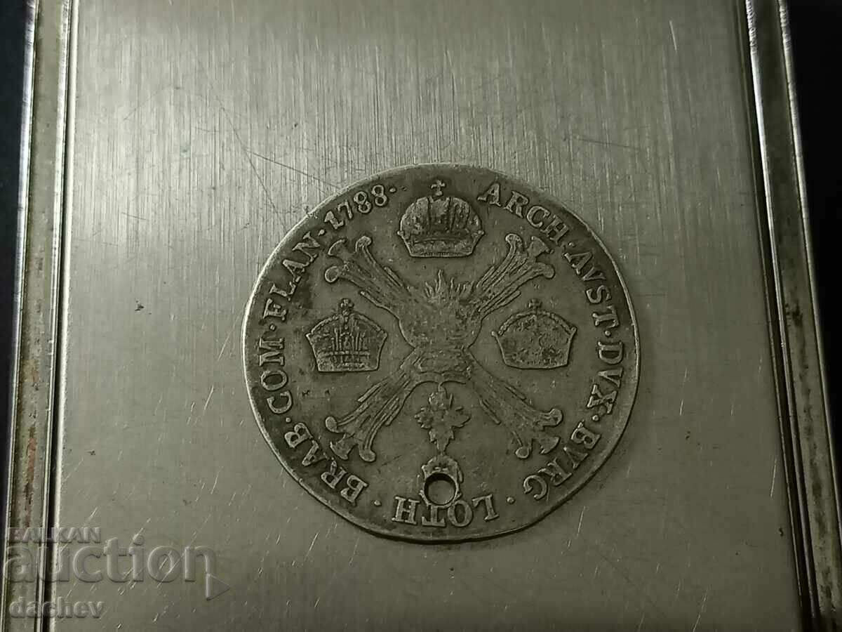 Licitație Monedă de argint rară Kronenthaler Franz Joseph II Argint 1788