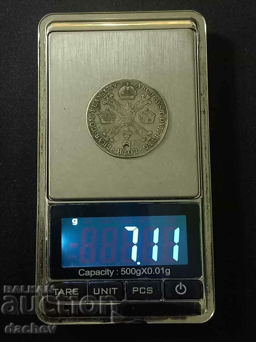 Рядка Сребърна Монета Кроненталер Франц Йосиф II 1788 Сребро