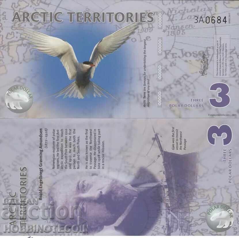 ARCTIC TERRITORIES - 3 $ - issue 2011 NEW UNC ARCTIC TERRITORIES - 3 $ - issue 2011 NEW UNC