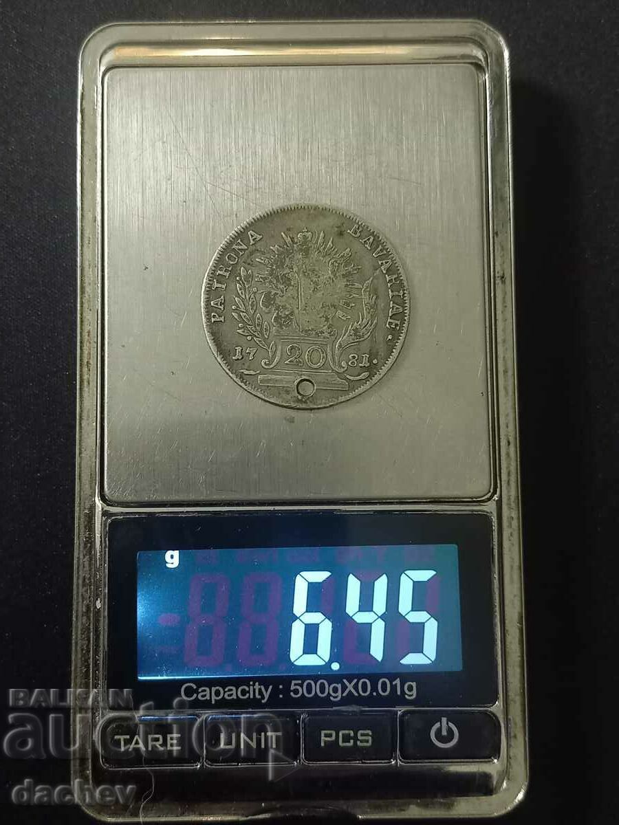 Сребърна монета Германия Бавария Талер Taler 1781г сребро