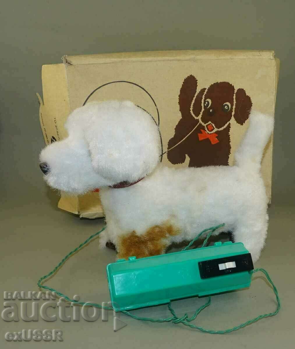 Jucărie electrică rusească într-o cutie, telecomandă cu baterie pentru câini