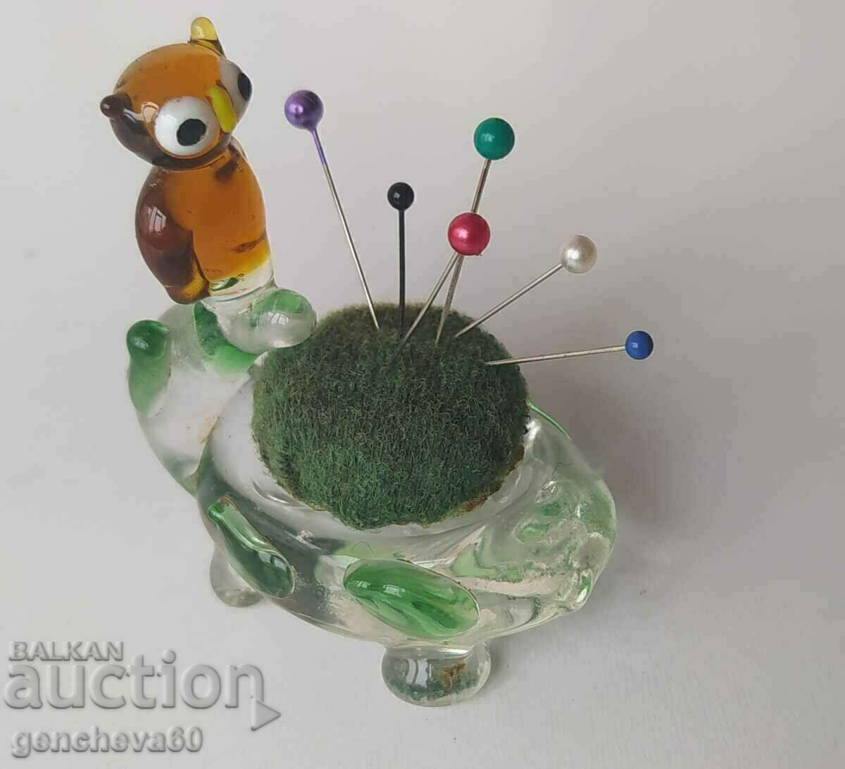 Rare!!! Vintage glass figurine hedgehog