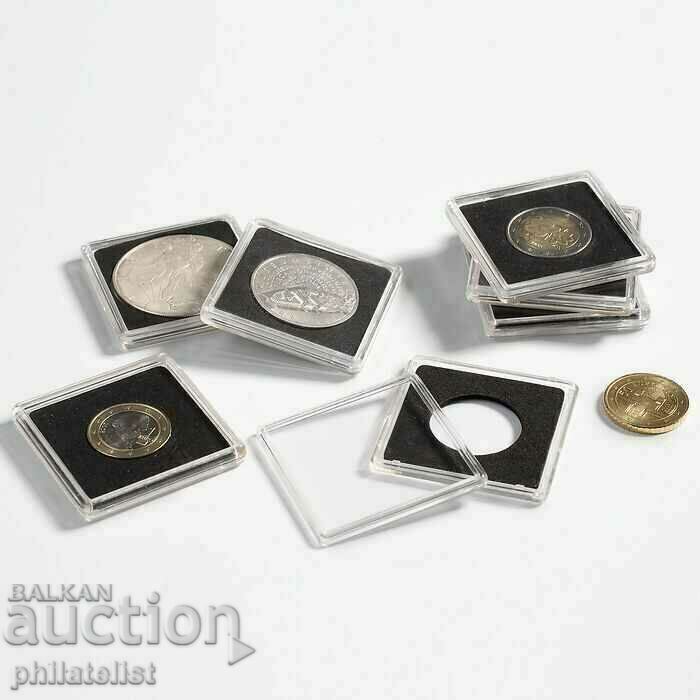 Τετράγωνες κάψουλες για κέρματα QUADRUM - 23 mm, 10 τεμ.