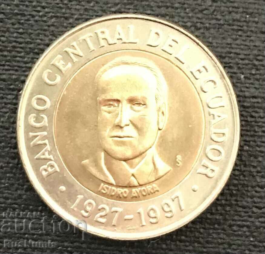 Еквадор.500 сукре 1997 г. 70 год. Централна банка.UNC.