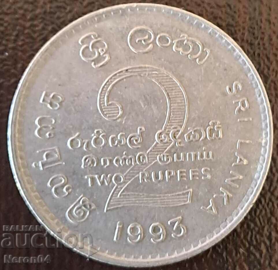 2 Rupees 1993, Sri Lanka